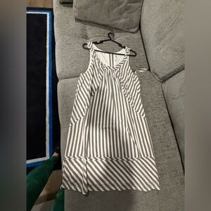 Maeve Floral Grey and Cream Dress